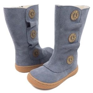 Livie & Luca Tiempo Slate Blue Suede Boots ~ 12